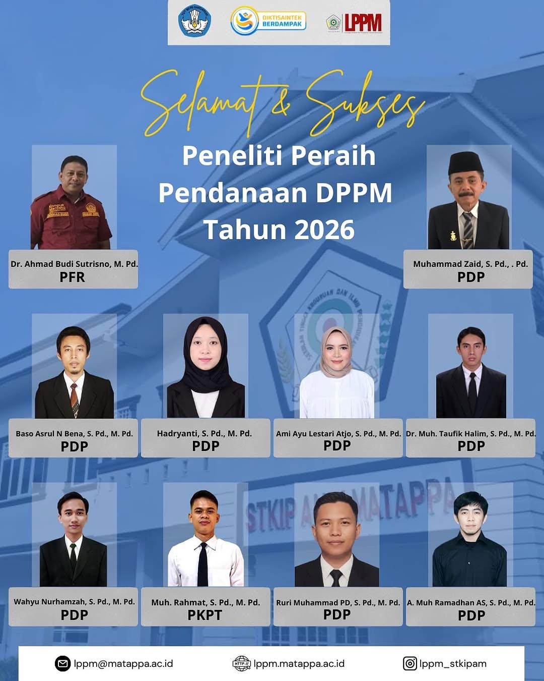 Peraih Pendanaan Hibah DPPM Tahun 2026
